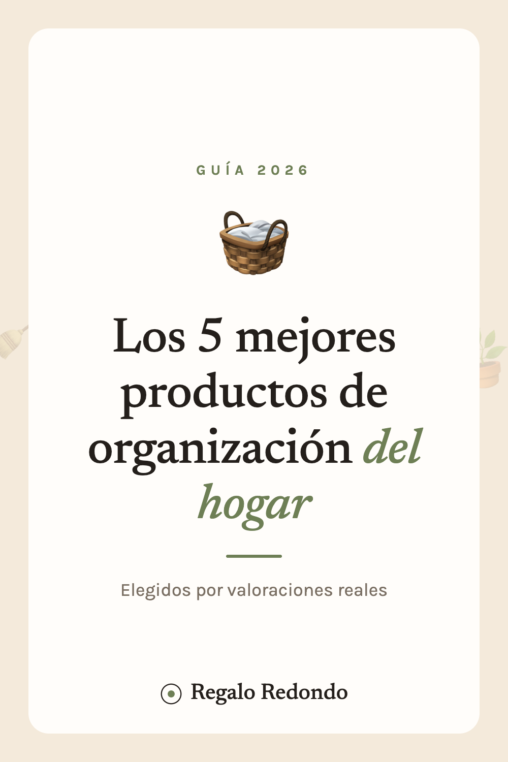 Los 5 mejores productos de organización del hogar (2026) — portada de la guía
