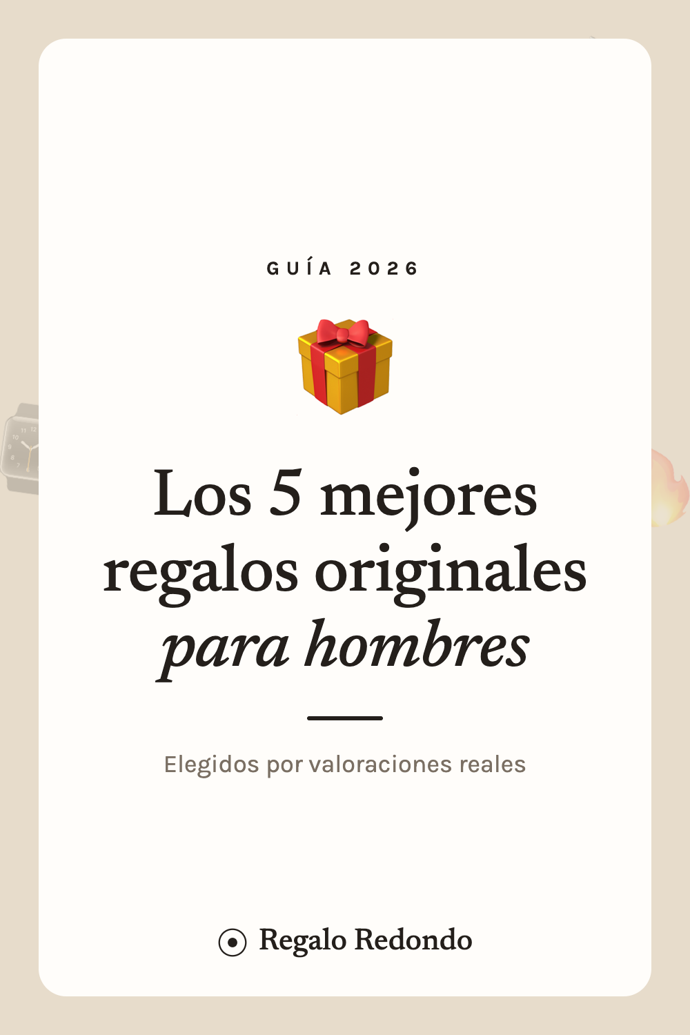 Los 5 mejores regalos originales para hombres (2026) — portada de la guía