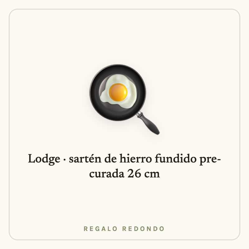 Ilustración de una sartén de hierro fundido