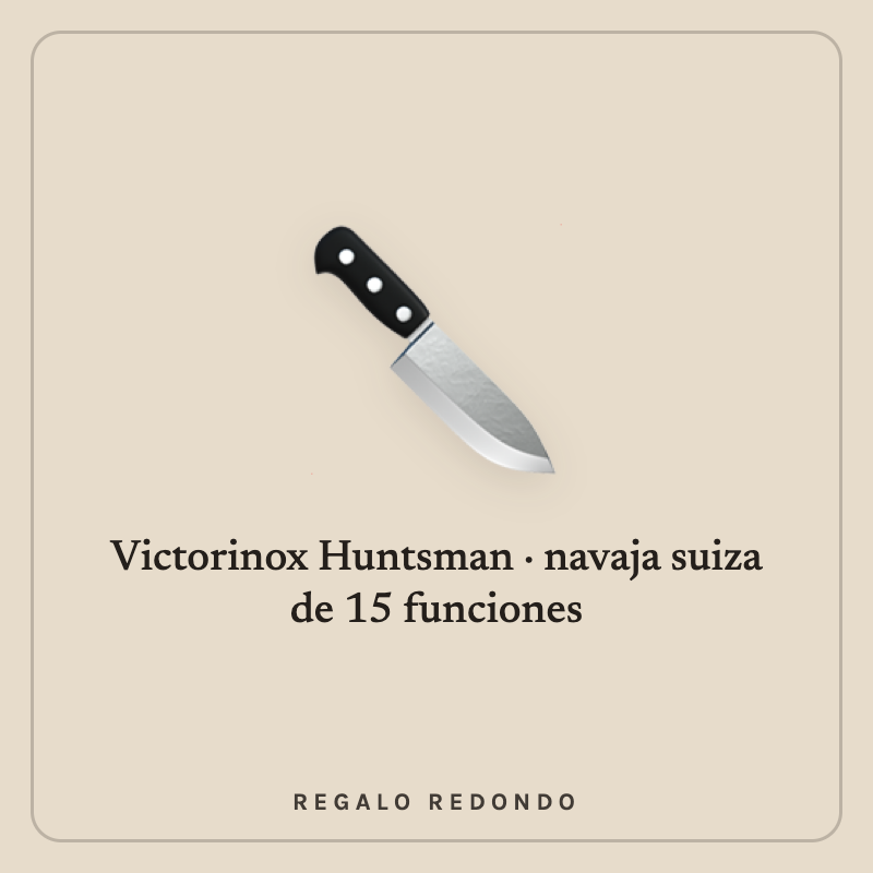 Ilustración de una navaja suiza multiusos Victorinox Huntsman
