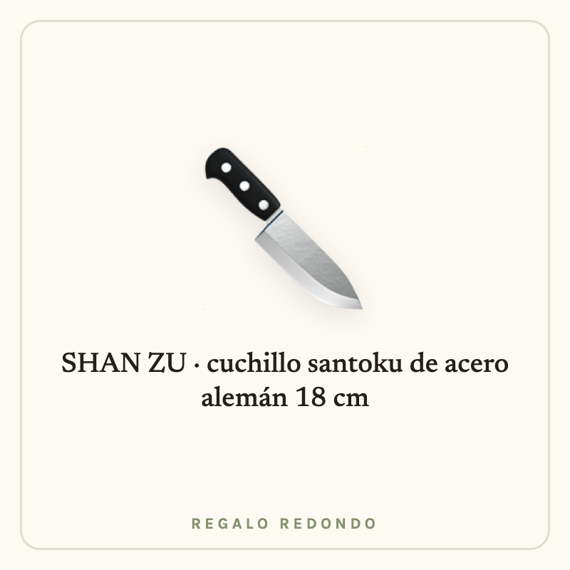 Ilustración de un cuchillo santoku japonés