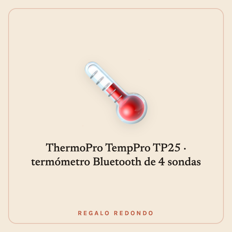 Ilustración de un termómetro de barbacoa Bluetooth con cuatro sondas