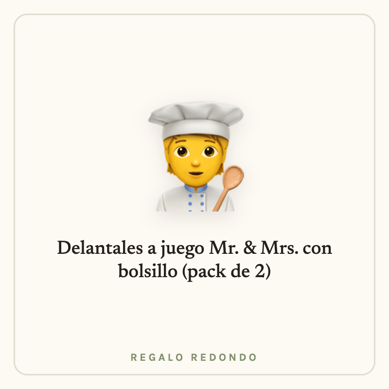 Ilustración de dos delantales de cocina a juego