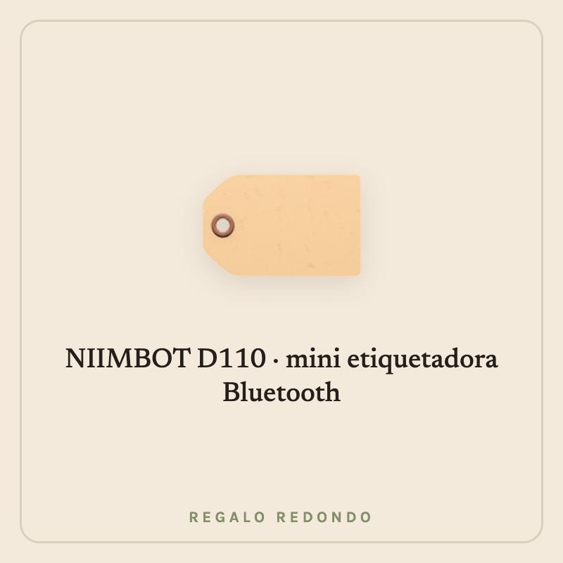 Ilustración de una mini etiquetadora Bluetooth portátil