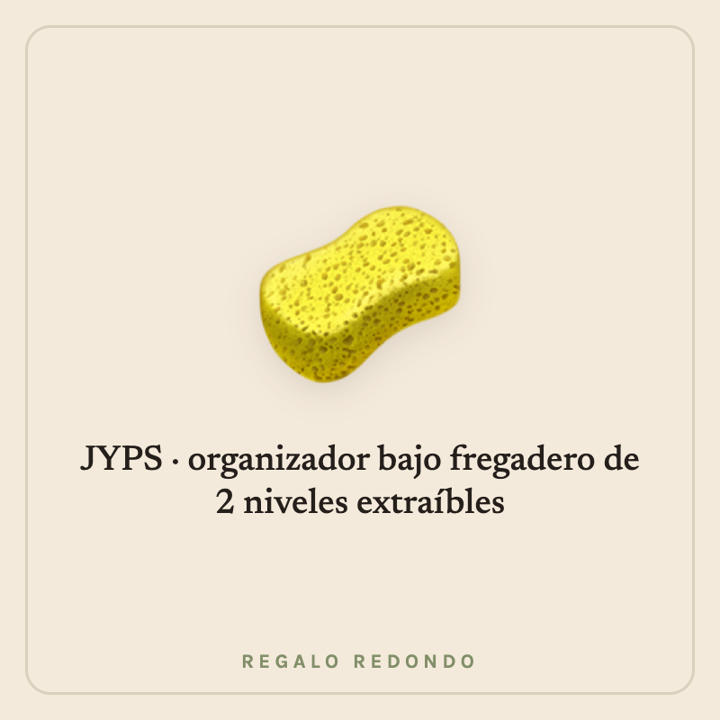 Ilustración de un organizador extraíble para el mueble bajo el fregadero